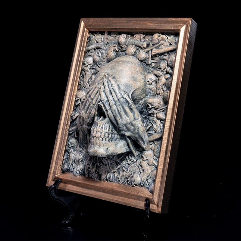 ☠Three Wise Skulls Picture Frame Decor