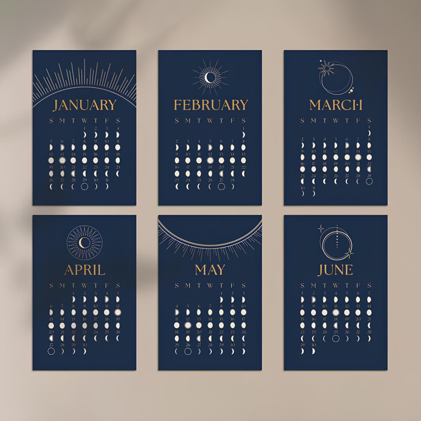 2025 Lunar Phases Art Calendar