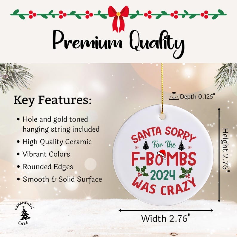 Humorous Gift- Funny 2024 Ornament