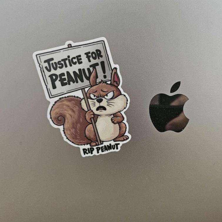Justice for Peanut the Squirrel-Vinyl Sticker