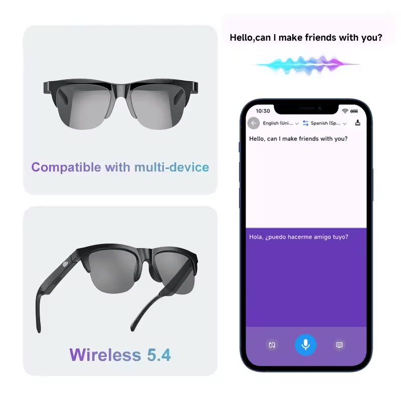 Last Day 49% OFF -🕶️ AI 100+ Languages Real-Time Translation Glasses(Buy 2 Free VIP Shipping)