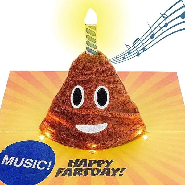 💩💩Plays & Sings Poo Plush Happy Birthday Card
