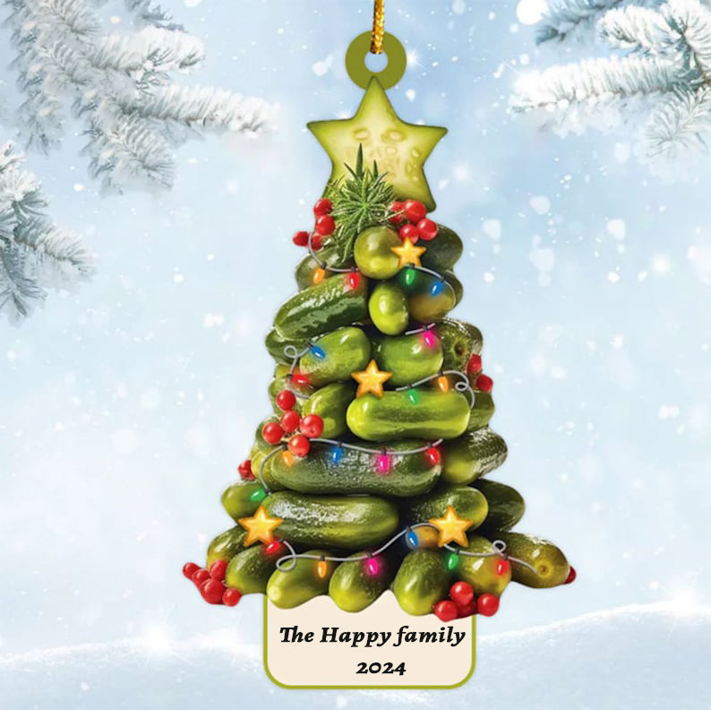 Christmas Pickles Tree 2024 Ornament