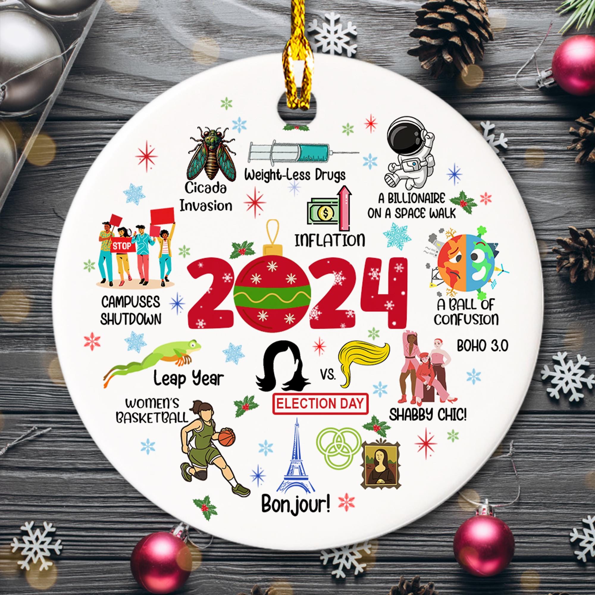 🎄2024 Notable Events Christmas Ornament