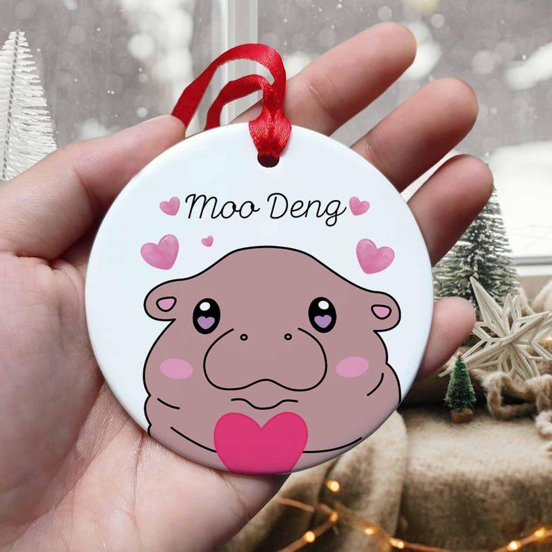 🦛Moo Deng Christmas Ornament🎄