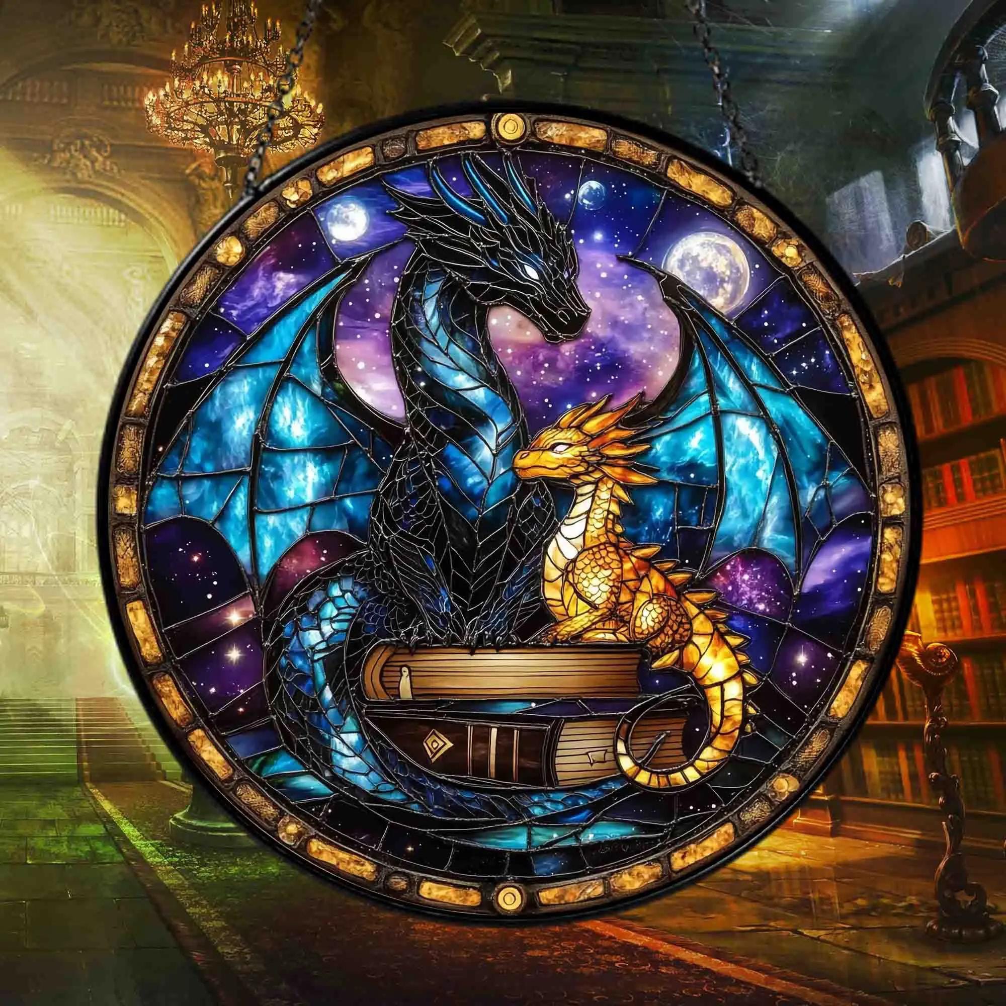 Fourth Wing Dragon Suncatcher Ornament