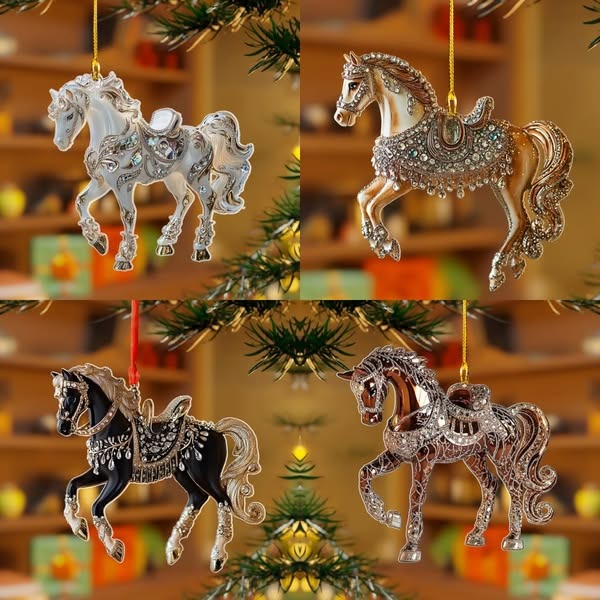 🔥🎁Handmade Horse Christmas Ornament