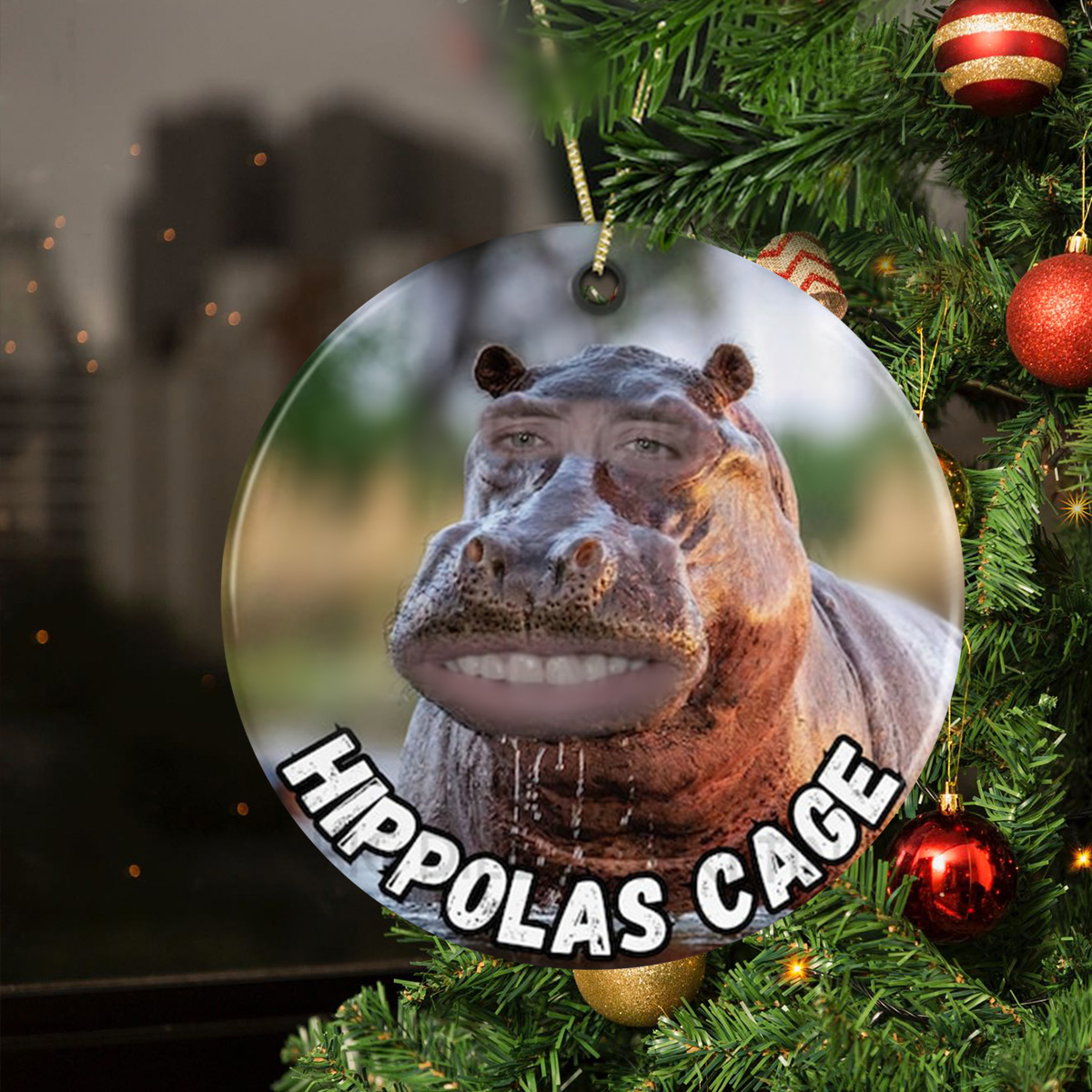 🎄Funny Hippolas Christmas Ornament 