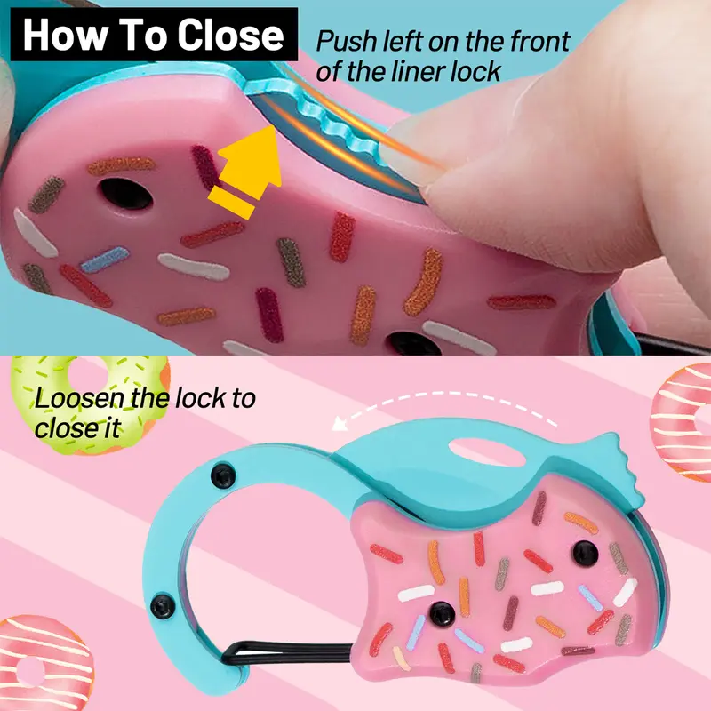 Pink Donut Pocket Knife-Mini EDC Knives for Everyday🍩🔪