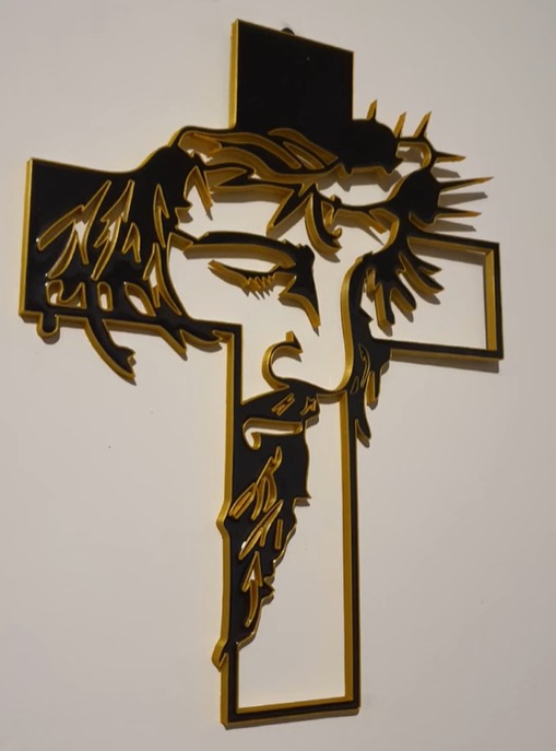ON SALEJesus Cross Metal Sign Christ Wall Art Decor [Height of 18