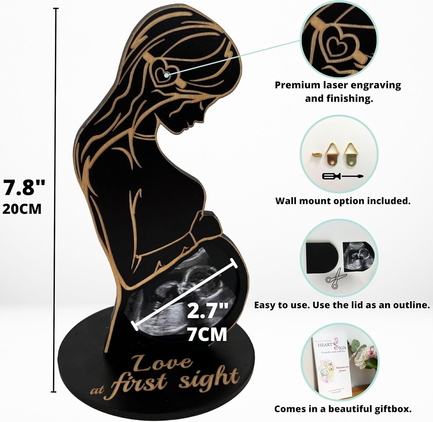 💖 2025 Mother's Day Sneak Peek: ❤️Pregnancy Ultrasound Photo Frame