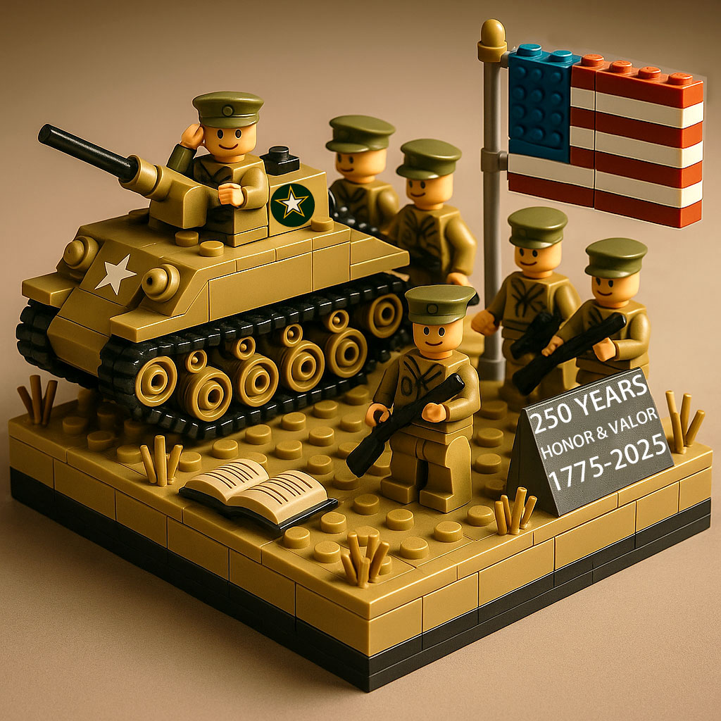 U.S. Army 250th Parade Anniversary Commemorative LEGO-Style Set