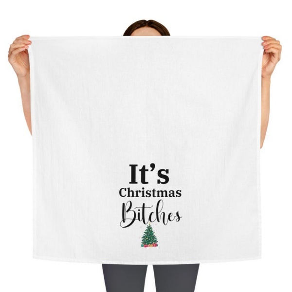 Christmas Bitches Kitchen Towel 😹| Tea Towel for Christmas Decor
