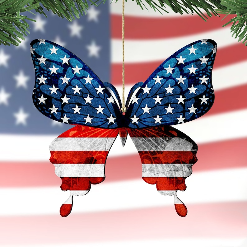 4th of July Decor - Patriotic USA Military Heartq