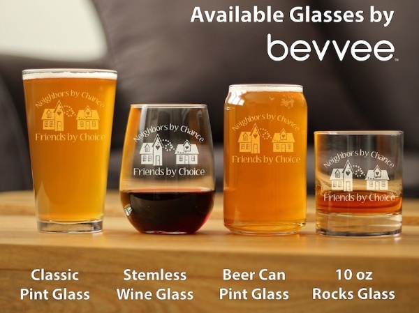 ❤️Neighbors by Chance Friends by Choice -Four wine gift boxes🎁