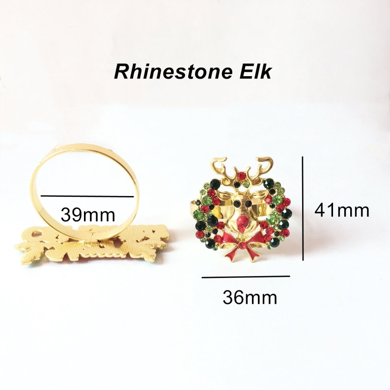 Unique and elegant-🎄Napkin Rings Christmas Set of 6