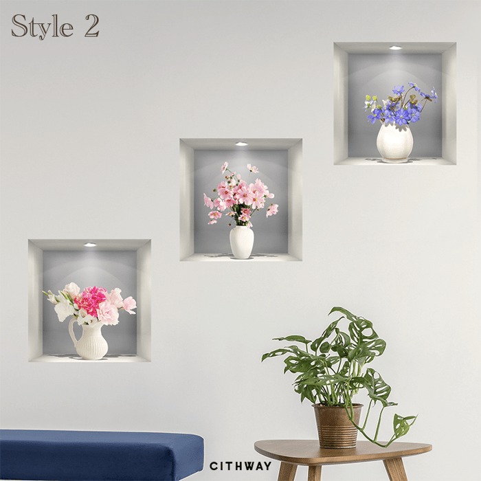 Self-Adhesive 3D Plant Wall Stickers