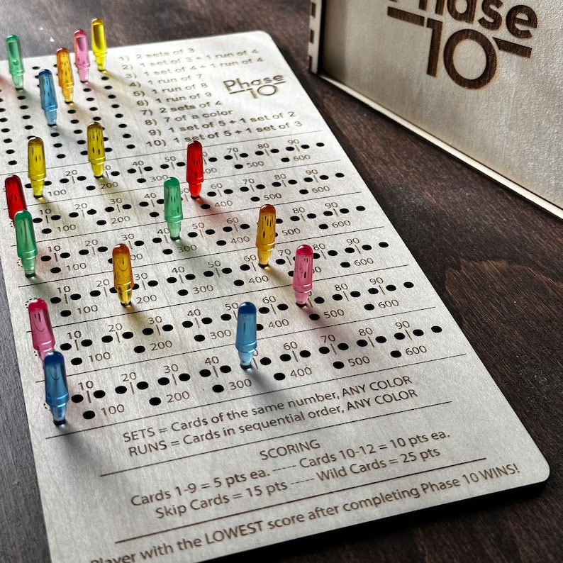 Phase 10 Score Board