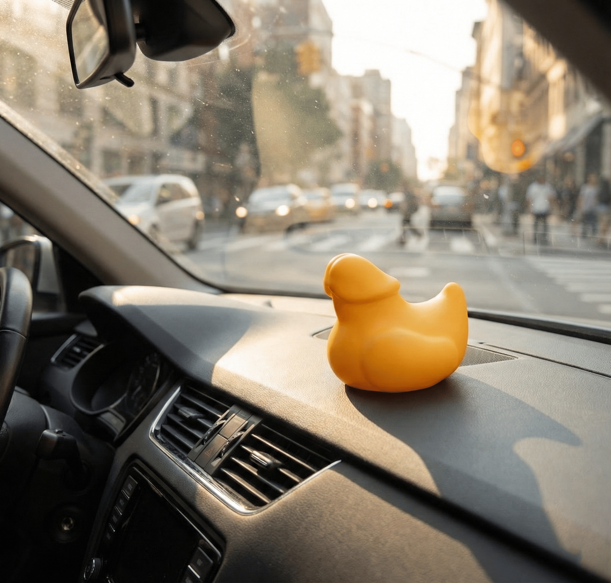 Prank Duck on Car Dashboard