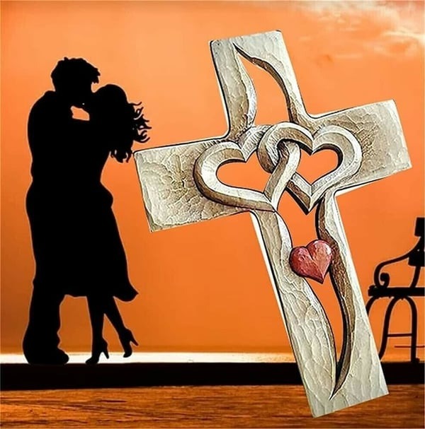 ❤️ Cross - intertwined hearts - Forever Love
