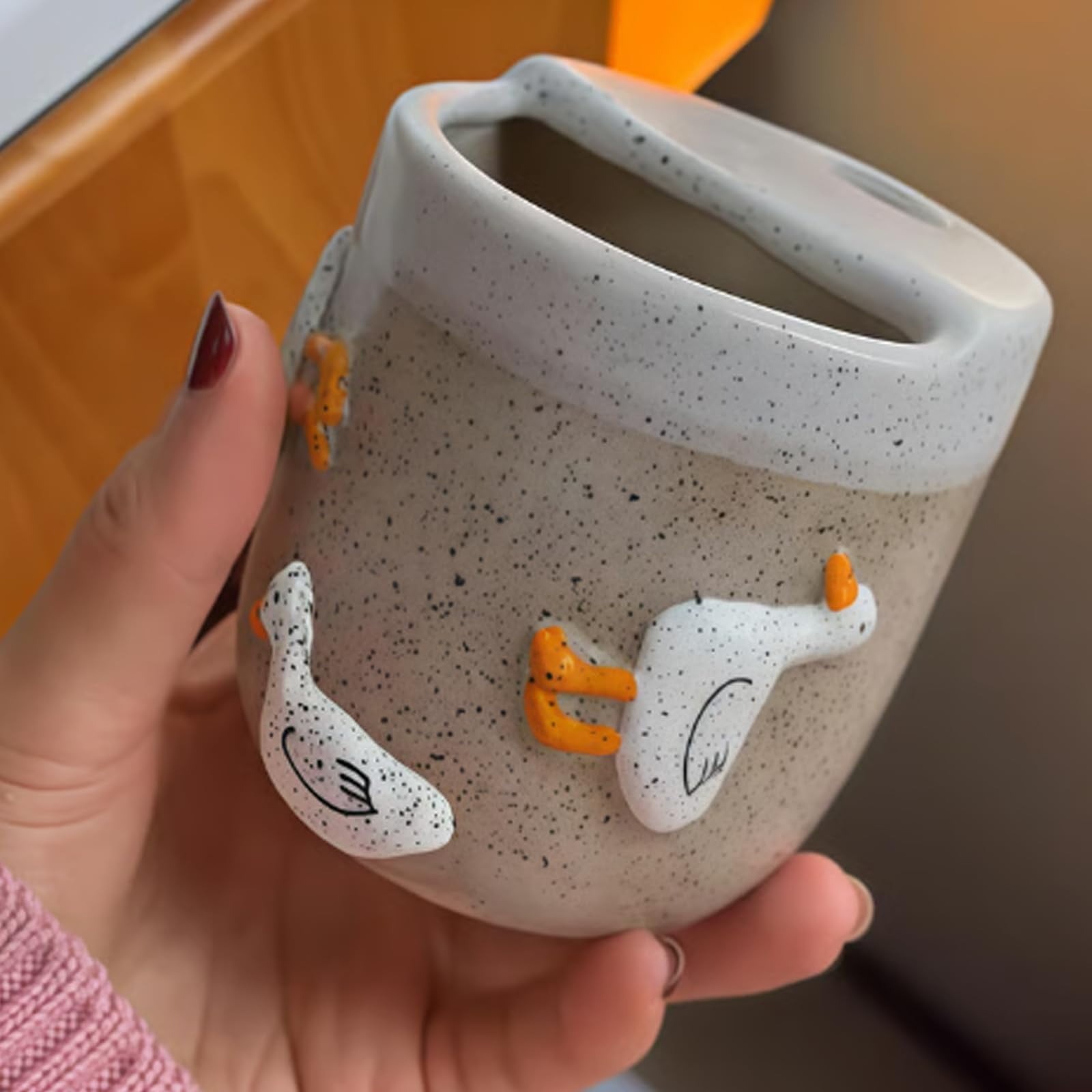 Handmade Cute Duck Ceramic Mug