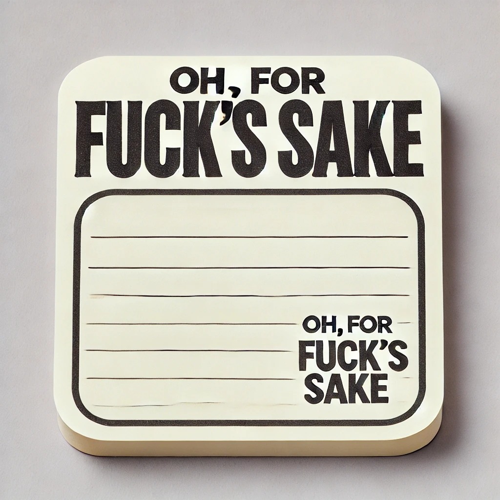 Funny sticky note