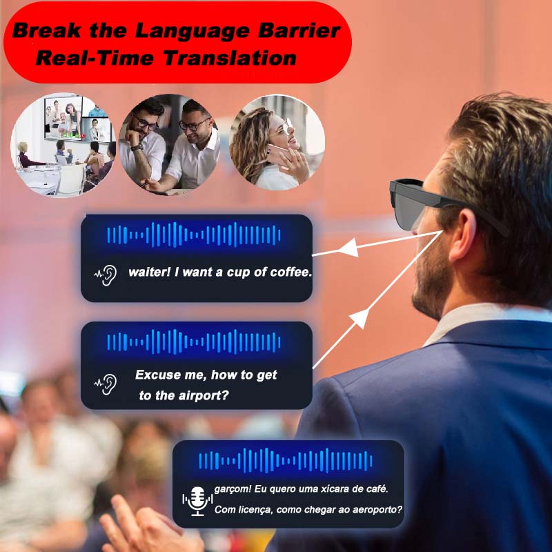 Last Day 49% OFF -🕶️ AI 100+ Languages Real-Time Translation Glasses(Buy 2 Free VIP Shipping)
