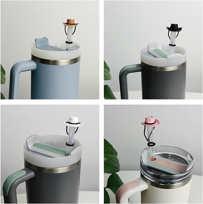 🔥BUY 2 FREE SHIPPING-🤠4 Pack Silicone Cowboy Hat Straw Covers Cap