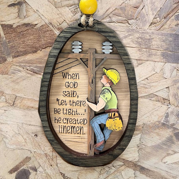 🎁Lineman Ornament | Gift for Power Worker