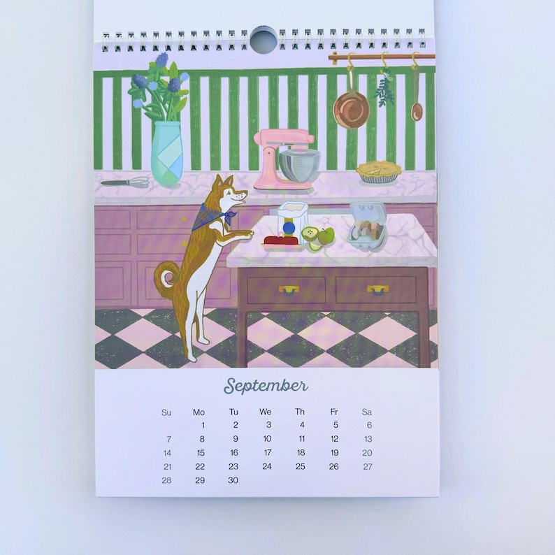 🐶Dog Days - A 2025 Month to Month Illustrated Wall Calendar