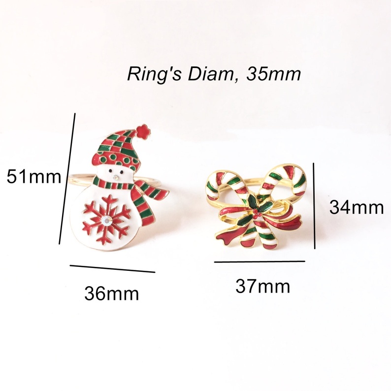 Unique and elegant-🎄Napkin Rings Christmas Set of 6