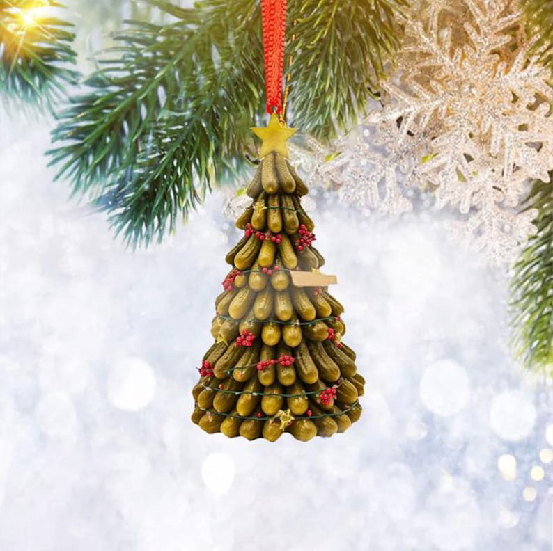 Christmas Pickles Tree 2024 Ornament