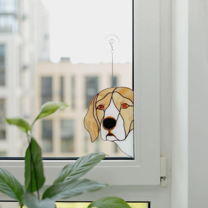 Decorative pendant "peeping dog"