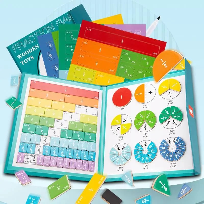 Product Introduction of Magnetic Fraction Demonstration Book, 1 Set Math Teaching Aid, Learning Toy for Gift, Mathematical Knowledge Training Toys, Interactive Game Props, Educational Material Toys 0 Product Introduction of Magnetic Fraction Demonstration Book, 1 Set Math Teaching Aid, Learning Toy for Gift, Mathematical Knowledge Training Toys, Interactive Game Props, Educational Material Toys 0