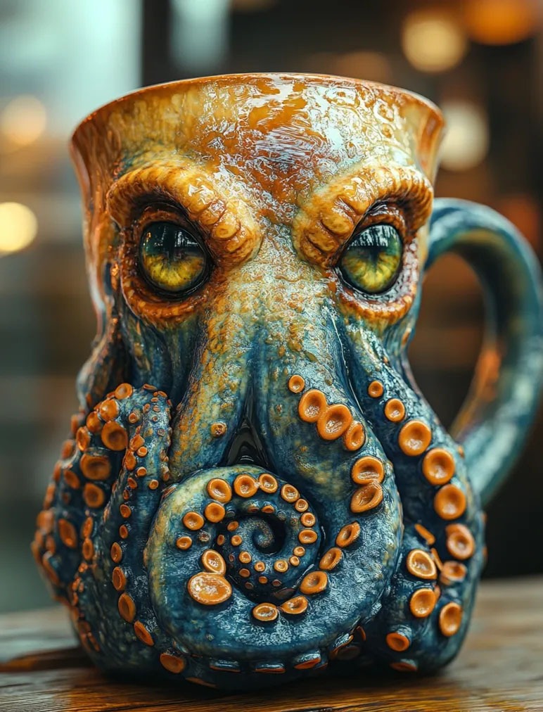 Cthulhu-Inspired Pirate Mug
