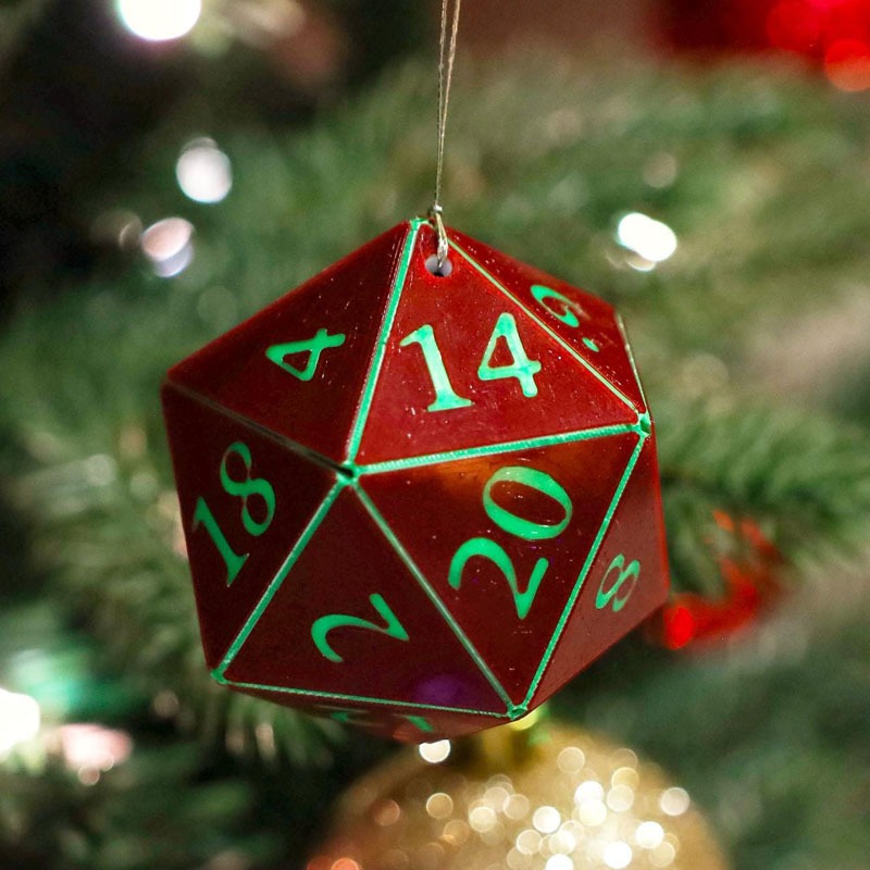 D20 Ornament - Hanging DnD charm dangler
