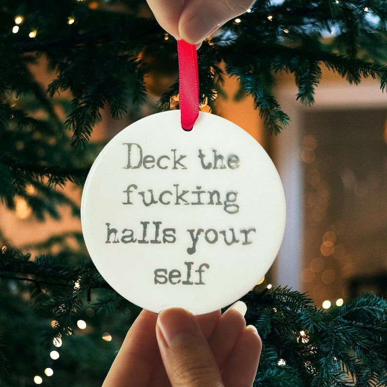 🤣Funny Swearing Rude Christmas Tree Ornaments