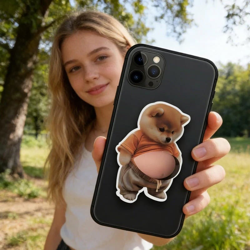 3D Cute Shiba Inu Self-Adhesive Door Stopper & Stress Ball