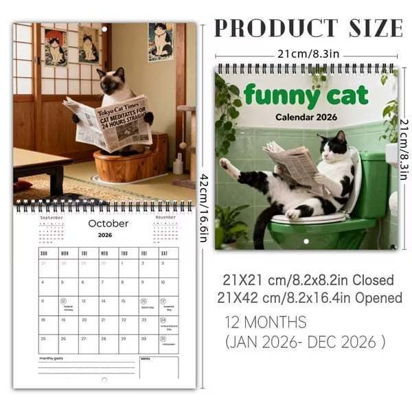 2026 Funny Cat Calendar