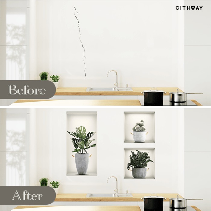 Self-Adhesive 3D Plant Wall Stickers
