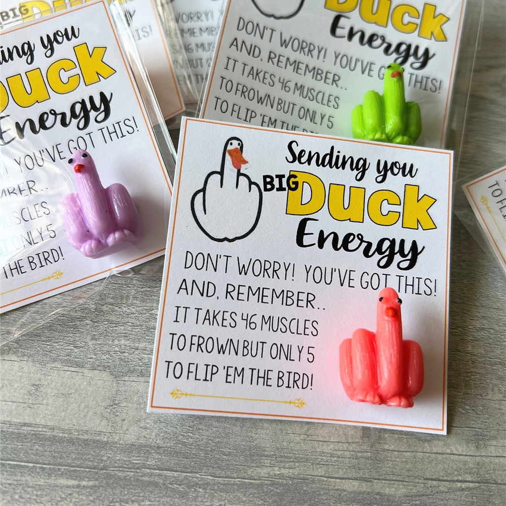 Funny middle finger duck lucky charm gift
