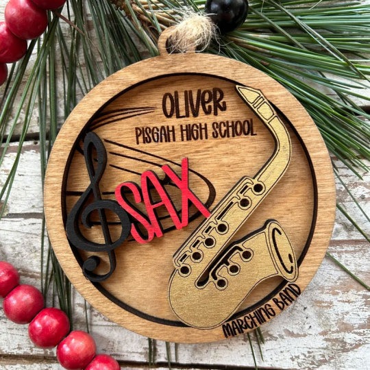 Personalized Band Christmas Tree Ornament