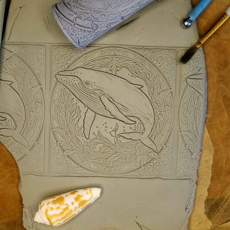 Clay Tile Roller - Owl