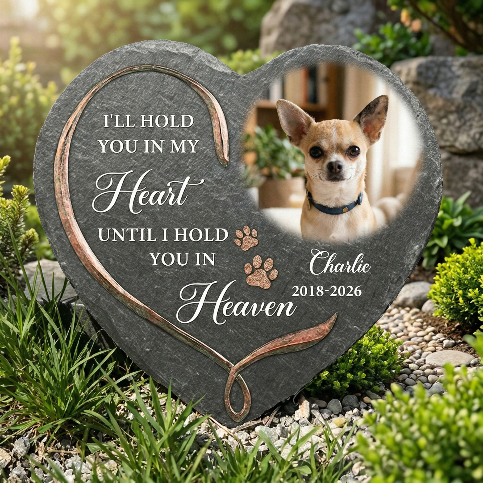 🐾 Personalized Pet Memorial Stone | Forever Hold Your Furry Friend in Heart