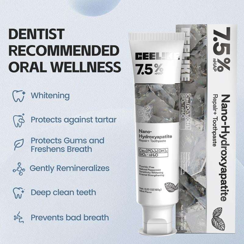 🔥Ceelike Fluoride-Free Hydroxyapatite Enamel Repairing Breath Freshening Whitening Toothpaste