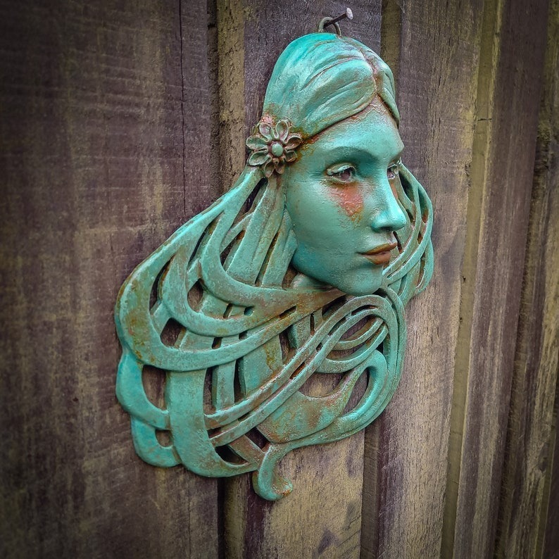 Saoirse (Sersha) Art Nouveau inspired sculpted female face