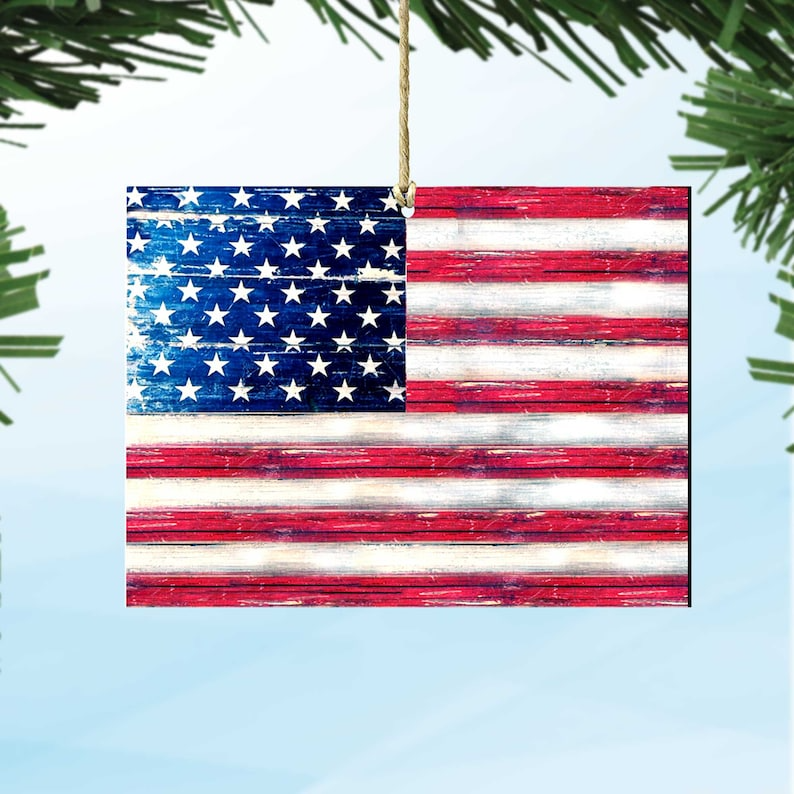 4th of July Decor - Patriotic USA Military Heartq