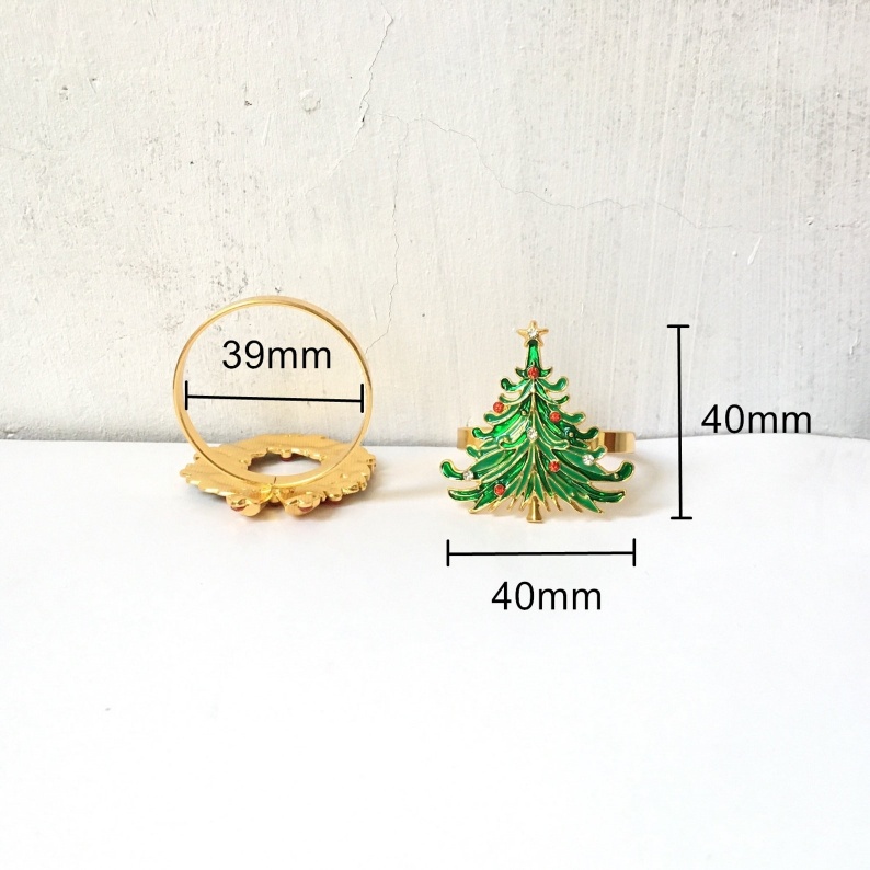 Unique and elegant-🎄Napkin Rings Christmas Set of 6