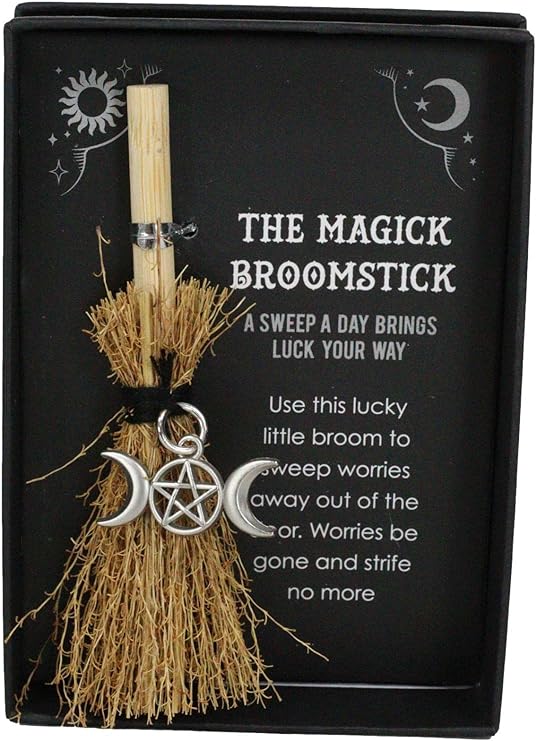 🧹WITCH HAT MINI MAGICK BROOMSTICK🧙‍♀️