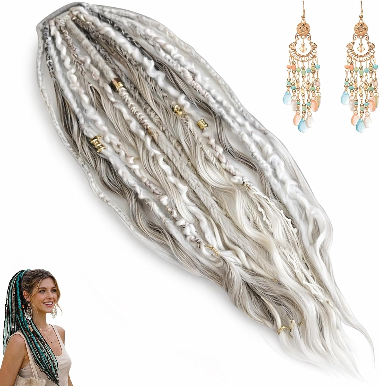 🔥Last Day Discount 49% OFF 🎉Elastic Dread Ponytail Salty Soul